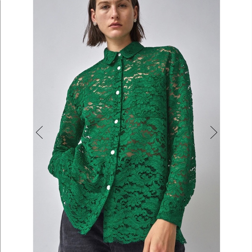 No.6 Lake Shirt in Emerald Lace